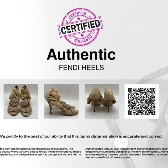 Authentic Fendi Beige Suede Strappy Platform Sandals Slingback Heels Size 11 - Picture 11 of 11